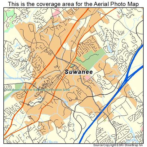 aerial photography map  suwanee ga georgia