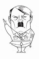 Hitler Adolf Drawing Cartoon Getdrawings sketch template