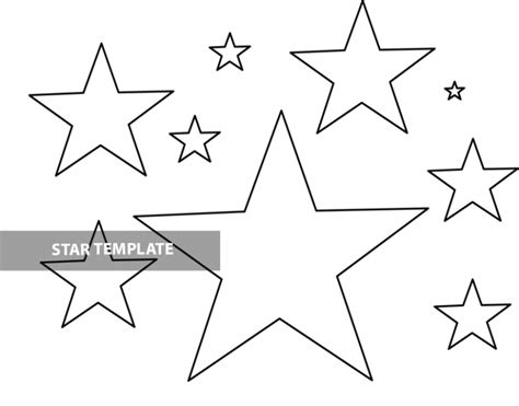 printable star template coloring page