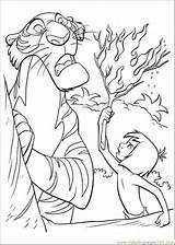 Jungle Book Coloring Pages Shere Khan Mowgli Printable Torch Gives Color Online Cartoons sketch template