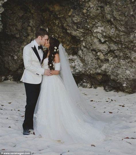 joseph morgan and persia white kiss following intimate beach wedding celebrity weddings