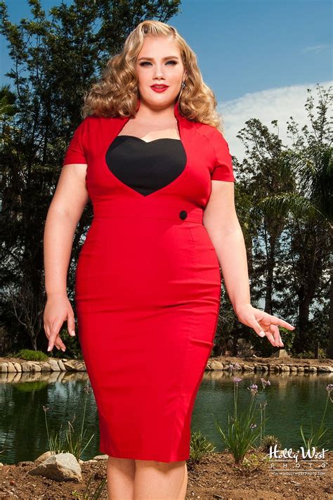 Pinup Couture Plus Size Veronica Dress In Red Trendy Plus Size