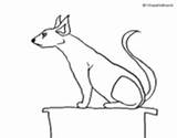 Coloring Egyptian Ii Cat Egypt Pages Coloringcrew sketch template