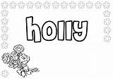 Coloring Name Pages Printable Names Girls First Holly Decoration Colorings Color Brilliant Girl Getdrawings Getcolorings Popular Coloringtop sketch template