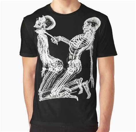 All Over Print T Shirt Men Funny Tshirt Skeleton Kinky Sex Graphic T