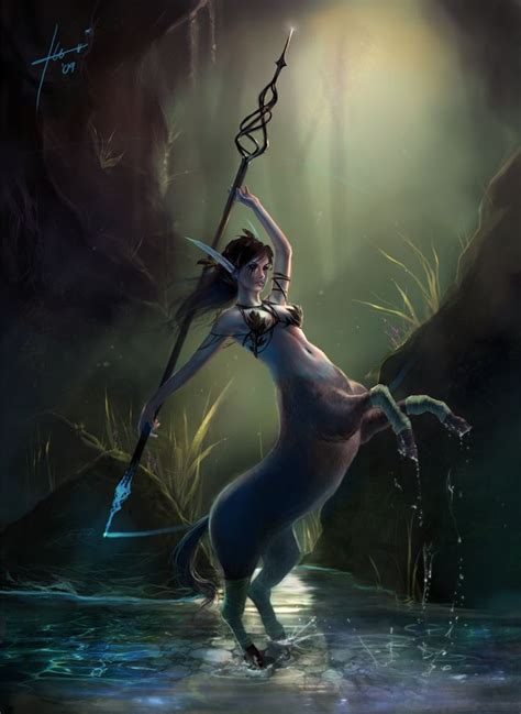 enchantress aiushtha centaur female centaur fantasy creatures