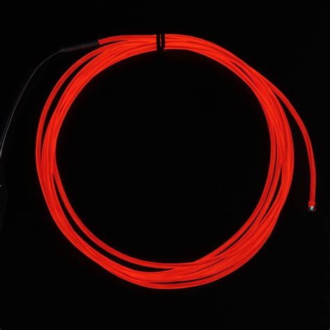 high brightness red electroluminescent el wire corzotech