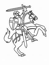 Ritter Malvorlage Caballeros Medievales Ausmalen Guerreros Dipacol Batalla sketch template