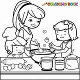 Colorare Madre Cucinano sketch template