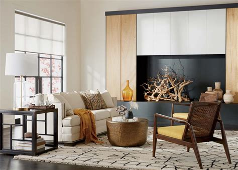 Eclectic Neutral Living Room Inspiration Ethan Allen