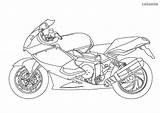 Motorcycle Pages Colouring Coloring Printable Motorbike Print sketch template