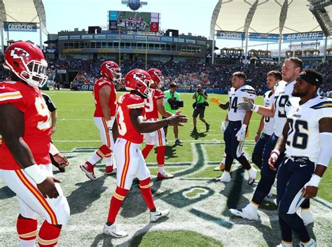 kansas city chiefs game today chiefs  chargers week  record
