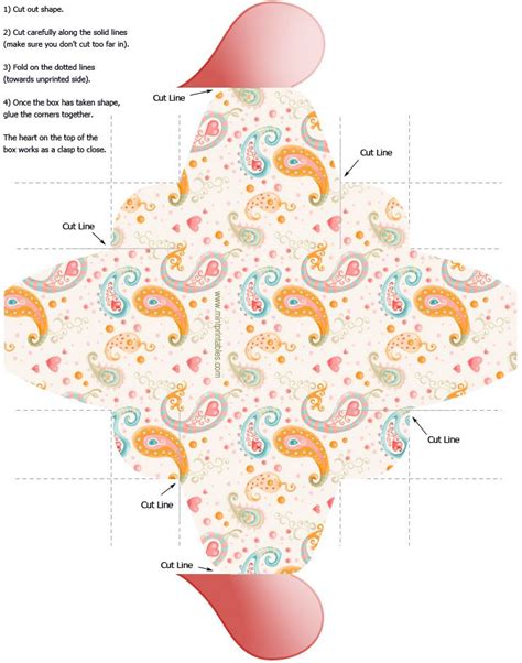 origami box  paisley designs  instructions  making  top