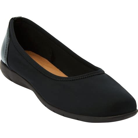comfortview womens wide width  lyra flat shoes walmartcom