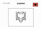Colorare Bandiera Albania Bandiere Europee Immagini Albanese Lacocinadenova sketch template