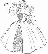 Fairy Godmother Marraine Coloring Madrina Fata Desiderio Che Gâteau Faisant Souhait Homecolor sketch template