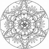 Snowflake Coloring Pages Mandala Getcolorings sketch template