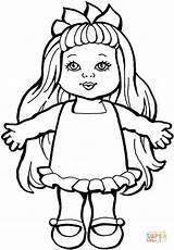 Coloring Doll Pages Printable Baby Paper Drawing Pintar Para Crafts Pop sketch template