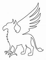 Griffin Outline Template Printable Templates Stencils Pattern Animal Patternuniverse Coloring Stencil Pages Carving Pdf Use Griffins Patterns Potter Harry Print sketch template