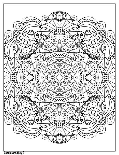 symmetry coloring pages doodle art alley