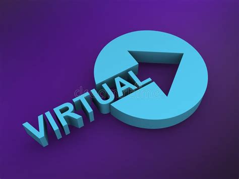 virtual word  purple stock illustration illustration