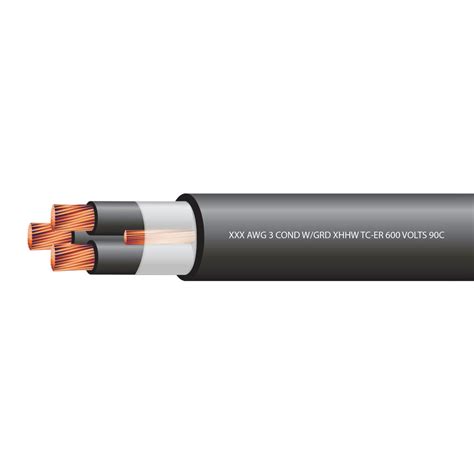 awg  conductor  ground xhhw pvc tc er  volts electrical wire cable specialists