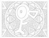 Pokemon Coloring Unown Windingpathsart sketch template