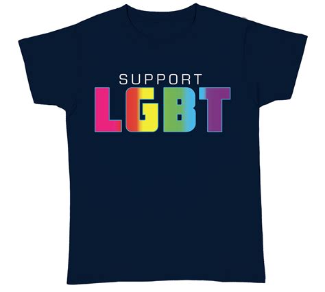 Support Lgbt Novelty Lesbian Gay Pride Rainbow Love Fashion Womens T