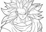 Goku Ssj3 Lineart Drozdoo Getdrawings sketch template