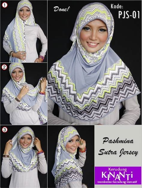 tutorial hijab pashmina sutra jersey