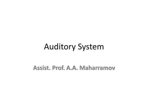 Ppt Auditory System Powerpoint Presentation Free Download Id 1926530