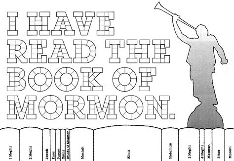 gambar book mormon coloring chart friend page lds pages  rebanas
