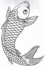 Koi Fish Drawing Outline Tattoo Drawings Japanese Draw Sketch Carp Tattoos Pencil Template Sketches Cool Simple Deviantart Vikingtattoo Stencils Google sketch template