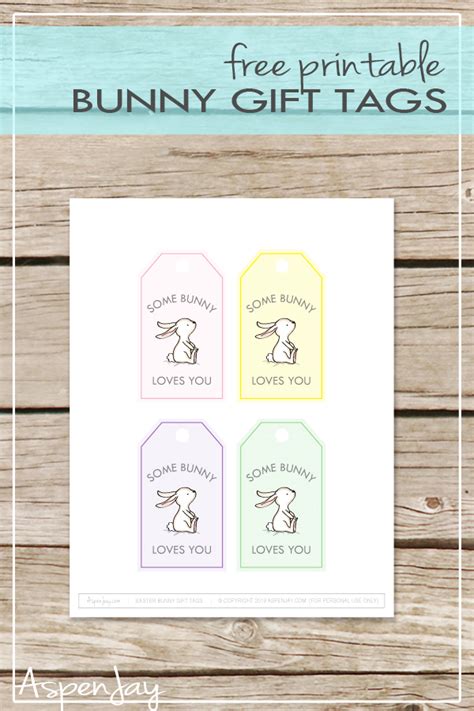 bunny gift tags  printable  easter aspen jay