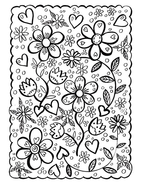 spring coloring sheets adults   spring coloring pages