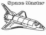 Shuttle Coloring Pages Space Popular Color sketch template