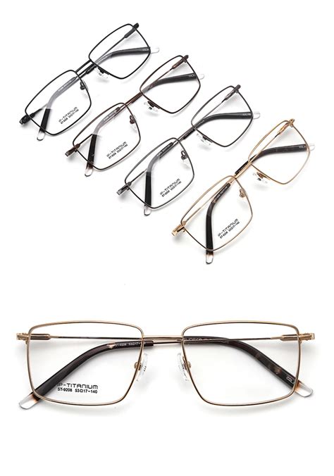 ready stock new design pure titanium eye care square optical glasses