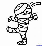 Mummy Cute Halloween Coloring Pages Cartoon Printable Getcoloringpages Vampire sketch template