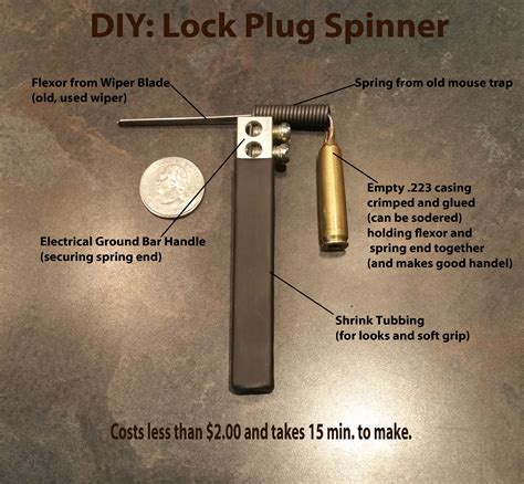 diy lock plug spinner works flawlessly   spare parts diy