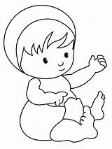 Coloring Baby Pages Cute Printable Babies Kids sketch template