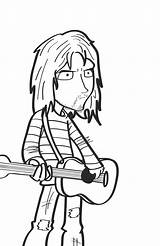 Cobain Nirvana sketch template