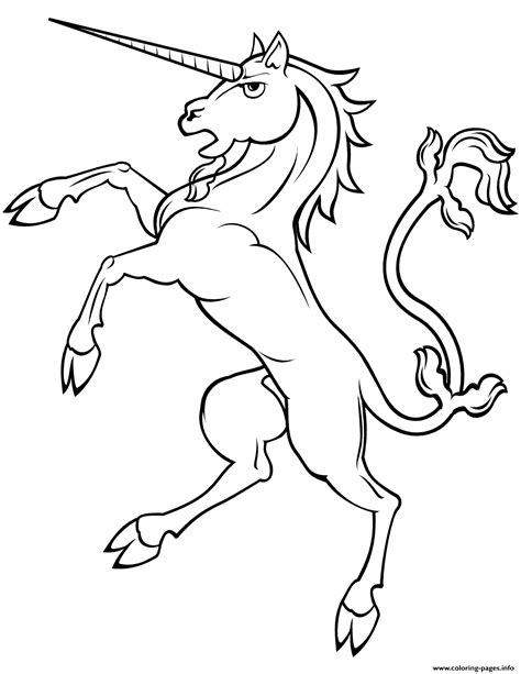 rearing unicorn  coloring page printable
