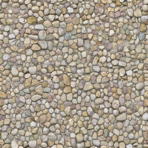 multicolored cobblestone wall small stones top texture