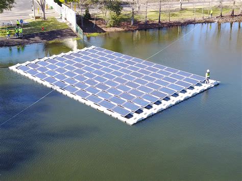 trial floating solar installation  orlando       florida utility