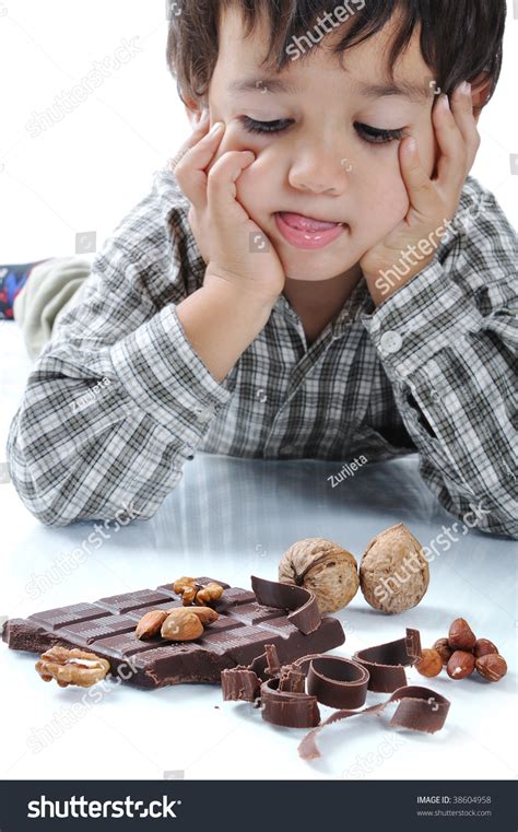 cute kid  chocolate isolated stock photo  shutterstock