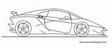 Lamborghini Elemento Draw Sesto Aventador Huracan Gallardo Ferrari Suspended Spyder Letscolorit sketch template