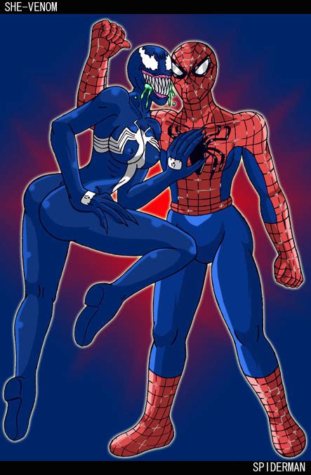 spiderman and she venom by celo97 on deviantart