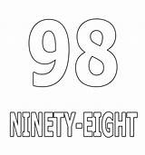 Number Ninety Eight Coloring Thirty Nine Pages sketch template