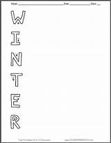 Winter Worksheet Acrostic Poem Studenthandouts Holidays Print Writing Season Click Pdf Worksheets Sheet Printables sketch template
