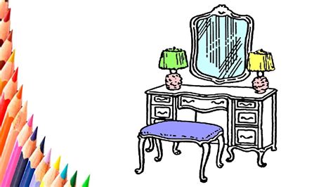 coloring pages dressing table cute makeup tables makeup table